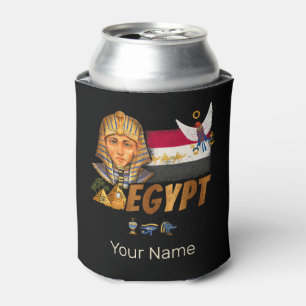 Ägypten Vintage Pharao-Flagge und Pyramiden Souven Dosenkühler