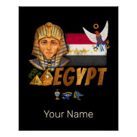 Ägypten Vintage Pharao-Flagge und Pyramiden Souven