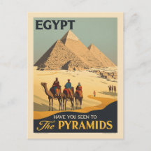 Ägypten Vintage-Reiseposter – Die Pyramiden von Gi
