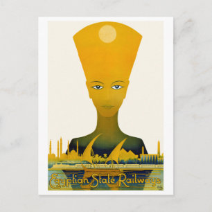 Ägypten Vintage-Reiseposter restauriert Postkarte