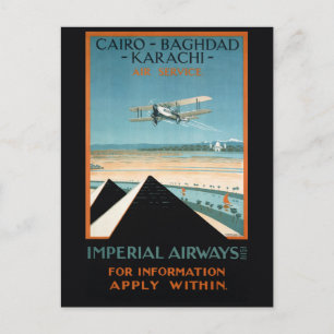 Ägypten Vintage-Reiseposter Restauriert Postkarte