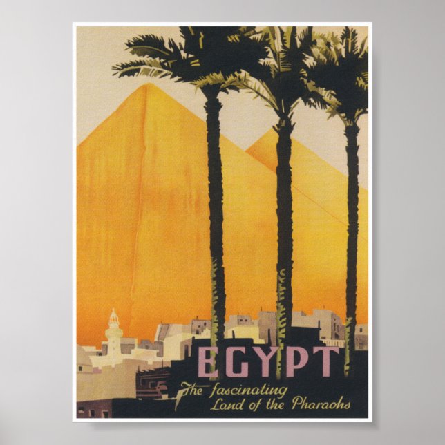 Ägypten Vintage Travel Poster (Vorne)