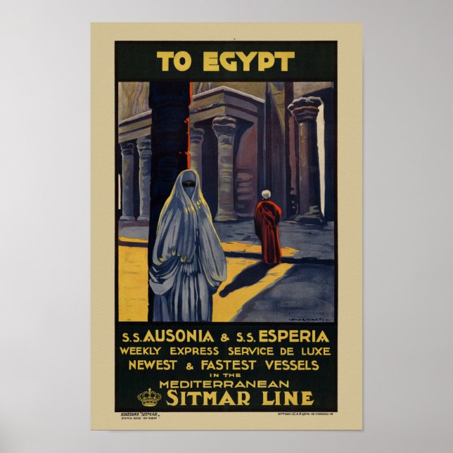 Ägypten Vintage Travel Poster 1928 (Vorne)