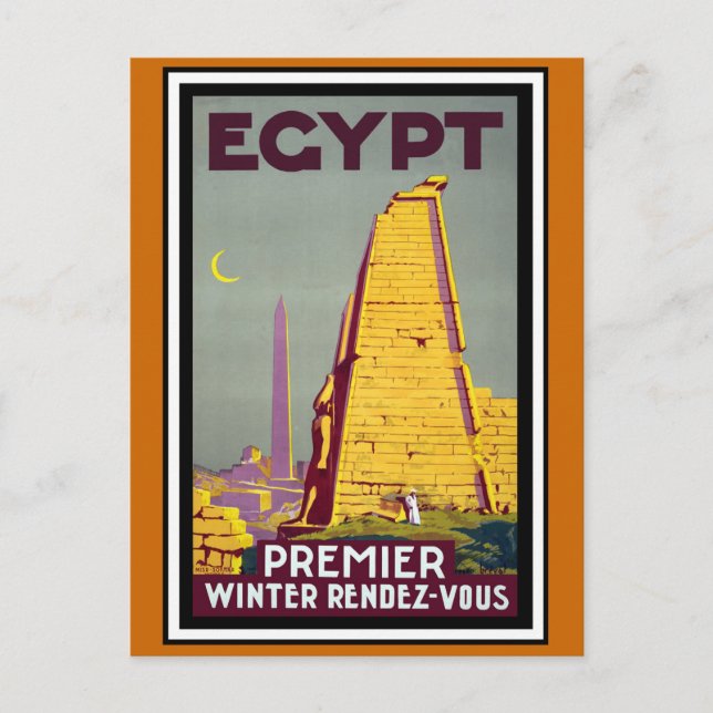 Ägypten Vintage Travel Postkarte (Vorderseite)