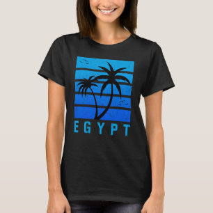 Ägypten Vintager blauer Sonnenuntergang T - Shirt