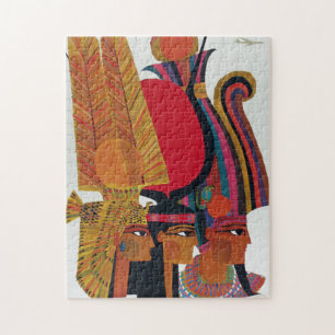 Ägypten Vintager Luftverkehr Antiker Tourismus Puzzle