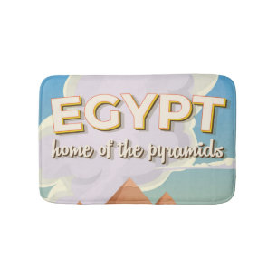 Ägypten - Zuhause der Pyramiden Reiseposter Druck Badematte