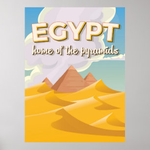 Ägypten - Zuhause der Pyramiden Reiseposter Druck Poster