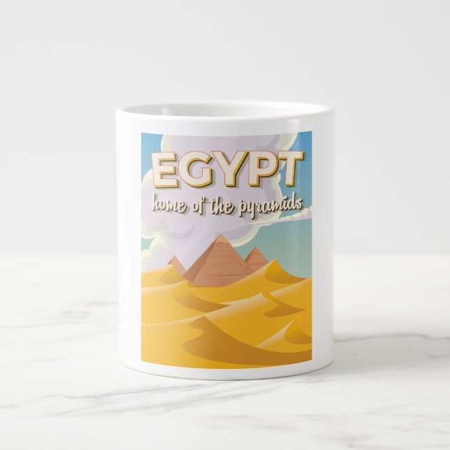 Ägypten - Zuhause des Reiseplakats der Pyramiden Jumbo-Tasse (Vorderseite)