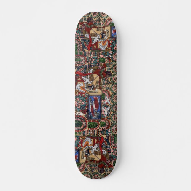 Ägypter-Bogenschütze-Papyrus-Skateboard Skateboard (Vorne)