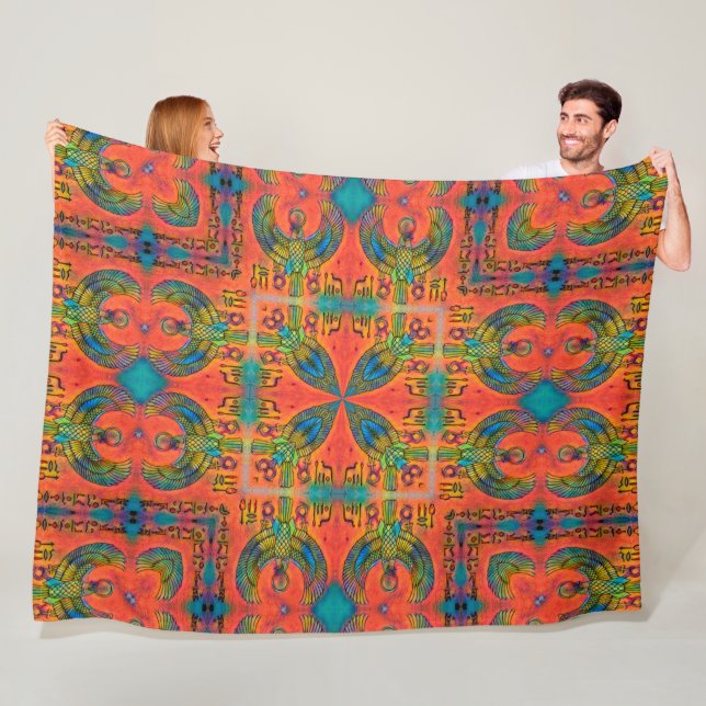 Ägypter Horus Magick Pyramide-Muster Fleecedecke (Beispiel)