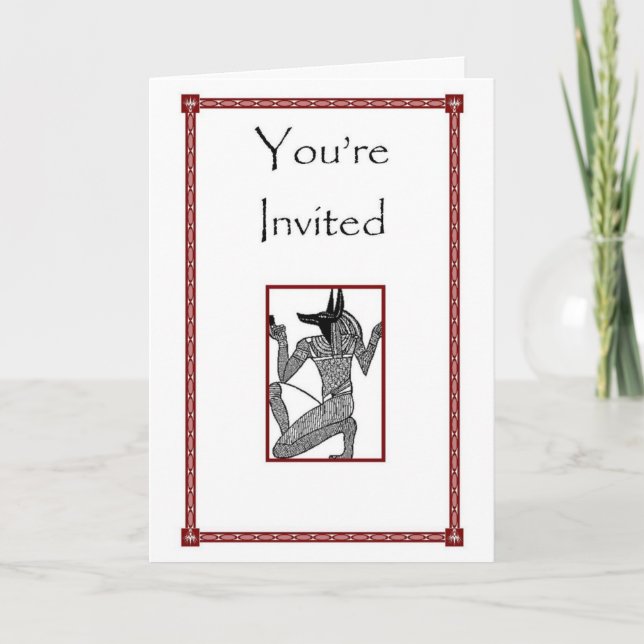 Ägypter u. Sigil themenorientierte Einladung (Vorderseite)