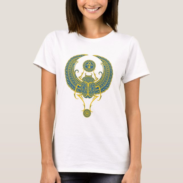 Ägypter Winged Scarabäus T-Shirt (Vorderseite)