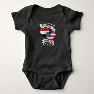 Ägyptisch-Amerikanisches Herz-Flaggen Ägypten Amer Baby Strampler