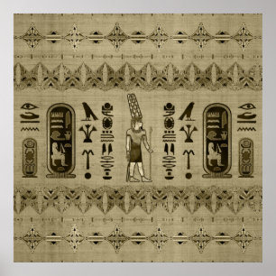 Ägyptisch Amun Ra - Amun Re Ornament Poster