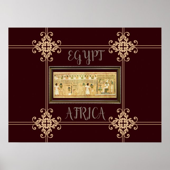 Ägyptisch-Hieroglyphen-Poster Poster (Vorne)