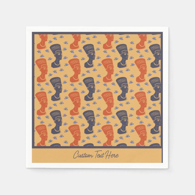 Ägyptisch Nefertiti Antikes Ägypten Exotik Serviette (Vorderseite)