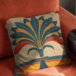 Ägyptische Art-Deco-Grenze Kissen