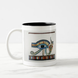 Ägyptische Augen der Horuskunst Print Zweifarbige Tasse