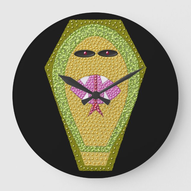 Ägyptische Cobra-Mauer-Uhr Große Wanduhr (Vorderseite)