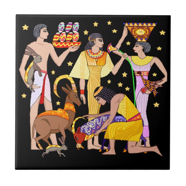 Ägyptische Entwurfs-Keramik-Fliese Fliese (Vorderseite)