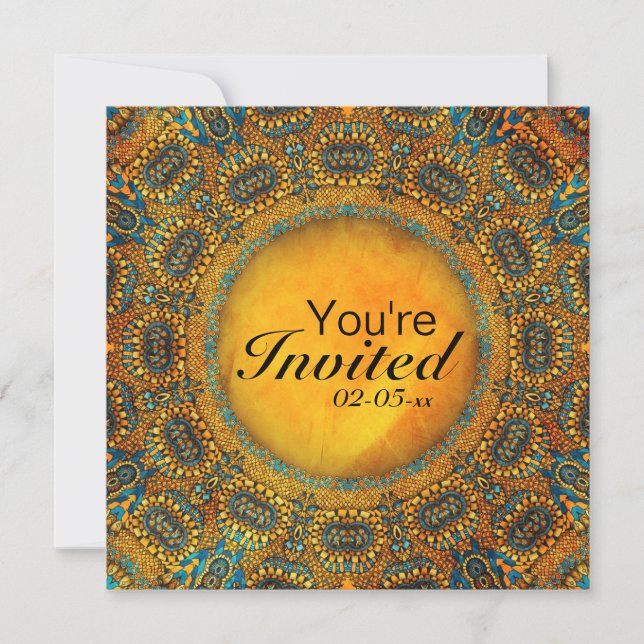 Ägyptische Eulen Einladung (Vorderseite)