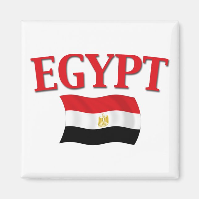 Ägyptische Flagge 1 Magnet (Vorne)