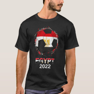 Ägyptische Flagge 2022 Unterstützer ägyptische Fuß T-Shirt