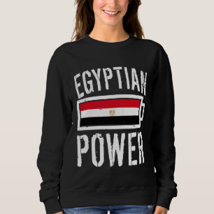 Ägyptische Flagge ägyptischer Power Batterieproud- Sweatshirt