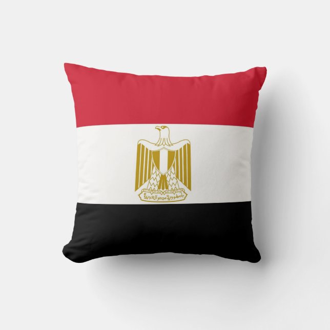 Ägyptische Flagge auf amerikanischem MoJo-Pillow Kissen (Vorderseite)