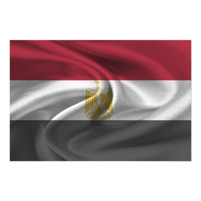 Ägyptische Flagge Fotodruck (Vorne)