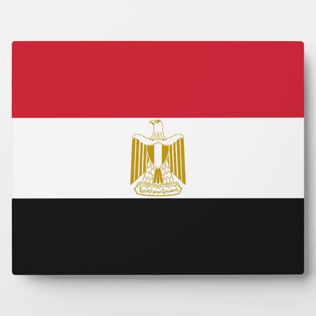 ägyptische Flagge Fotoplatte (Vorderseite)