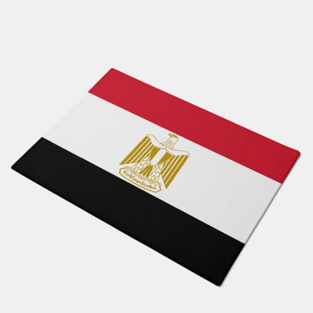 Ägyptische Flagge Fußmatte (Schrägansicht)