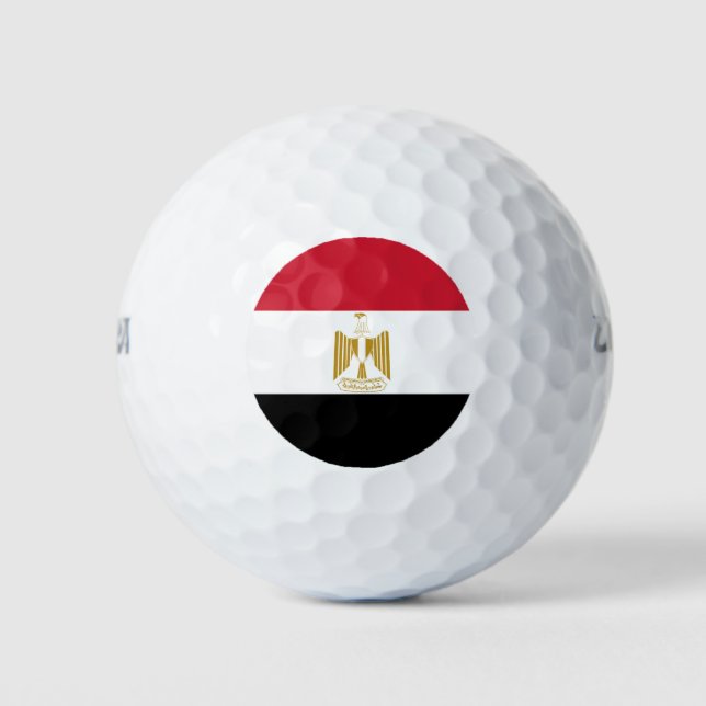 Ägyptische Flagge Golfball (Vorderseite)