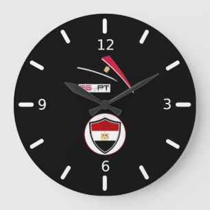 Ägyptische Flagge Großuhr Große Wanduhr
