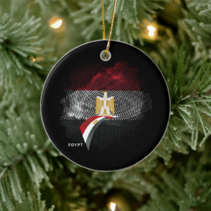 Ägyptische Flagge Keramik Ornament