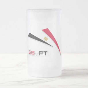 ägyptische Flagge Mattglas Bierglas