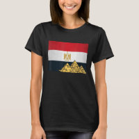 Ägyptische Flagge mit den Gizeh-Pyramiden Ägyptolo