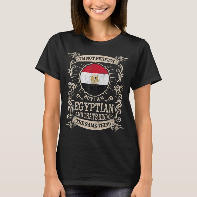 Ägyptische Flagge stolz Ägypter Männer und Frauen T-Shirt (Vorderseite)