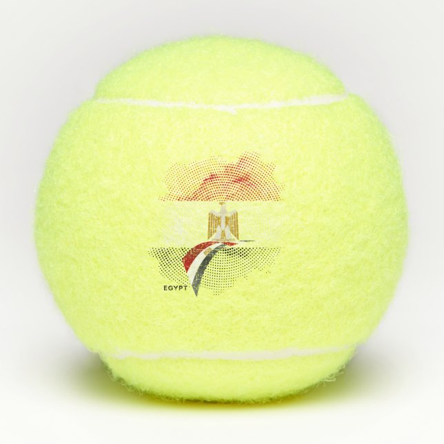 Ägyptische Flagge Tennisbälle (Vorderseite)
