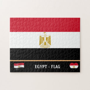 Ägyptische Flagge und ägyptisches Land / Ägypte Puzzle