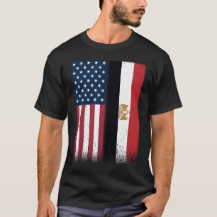 Ägyptische Flagge USA und ägyptische Flaggen Stolz T-Shirt