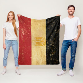 Ägyptische Flagge Vintag Fleecedecke