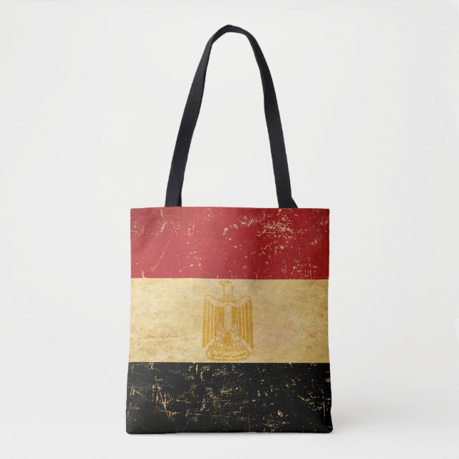 Ägyptische Flagge Vintag Grunge Design (Vorderseite)