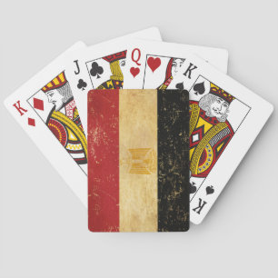 Ägyptische Flagge Vintag Grunge Design Spielkarten