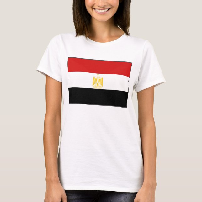 Ägyptische Flagge x Karte T - Shirt (Vorderseite)