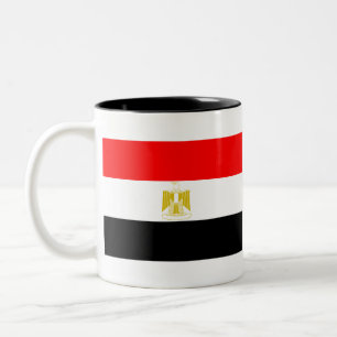 Ägyptische Flagge Zweifarbige Tasse