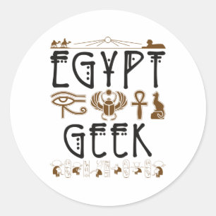 Ägyptische Geek Antike ägyptische Archäologie Runder Aufkleber
