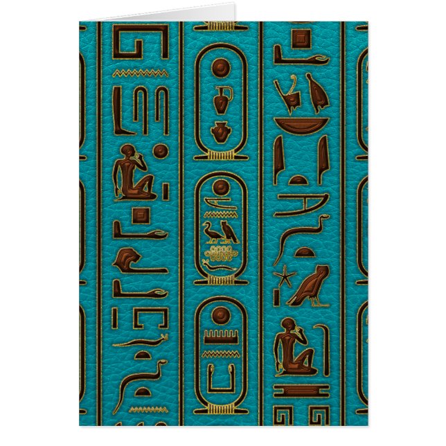 Ägyptische goldene lederne Hieroglyphen auf (Vorne)