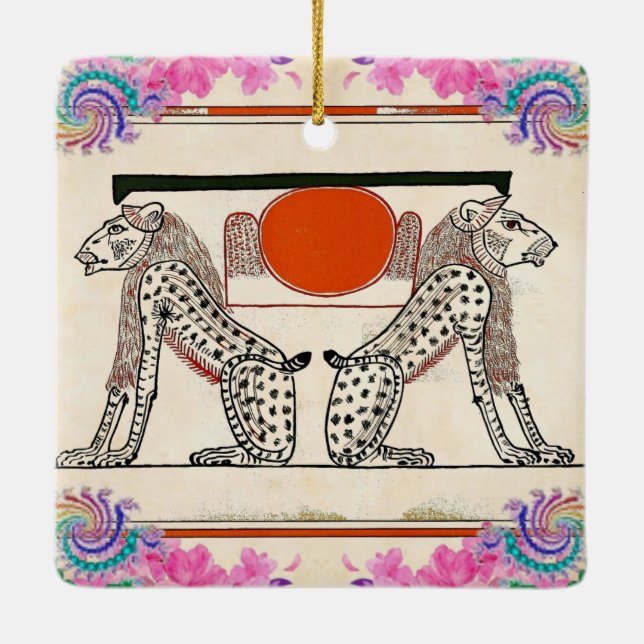 Ägyptische Götter Keramikornament (Rückseite)